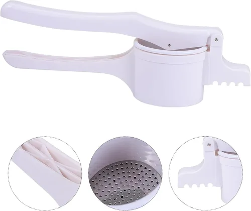Miniatura 3 de Hemoton Prensa de papas de plástico Ricer and Masher de 14 pulgadas herramienta de cocina manual para puré de papas, zanahorias, ñame y preparación