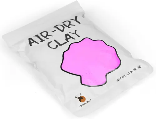 Miniatura 6 de Cutedeer Arcilla Seca al Aire Rosa, Arcilla de Modelado de Espuma de 1.1 lb, Suave y Blanda para Moldear para Niños y Adultos, Suministros de Slime