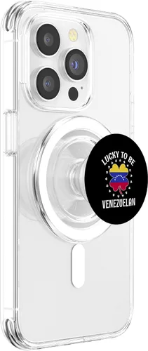 Miniatura 3 de Lucky To Be Venezuelan Shamrock Proud Venezuela Roots PopSockets MagSafe PopGrip for iPhone