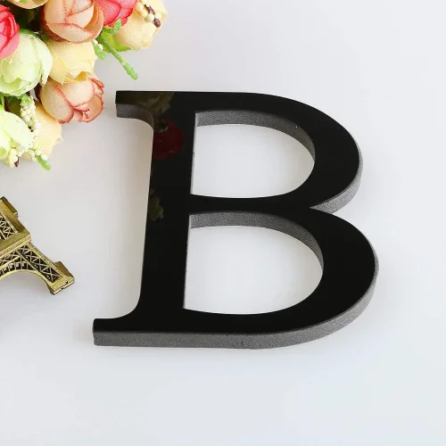 Miniatura 24 de Pegatinas de pared para pared, calcomanías para el hogar, 26 letras 3D, calcomanías de arte acrílico, decoración del hogar Y