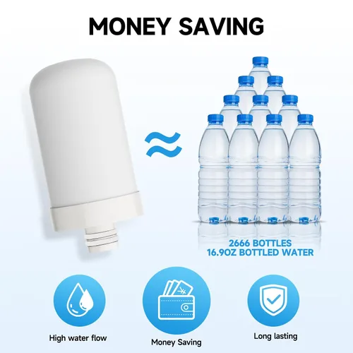 Miniatura 4 de Filtro de agua para grifo de fregadero, purificador de agua de acero inoxidable para fregadero de cocina, reduce PFAS, plomo, cloro