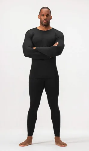 Miniatura 4 de DEVOPS Conjunto de ropa interior térmica para hombre con forro polar