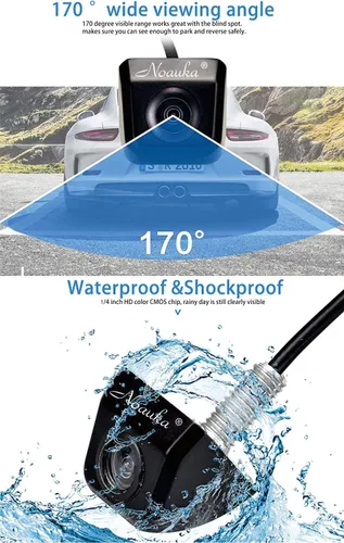 Miniatura 2 de Cámara de visión nocturna impermeable IP68 de 170 grados de visión trasera para coche, cámara de marcha atrás, color universal, CMOS, chip de imagen