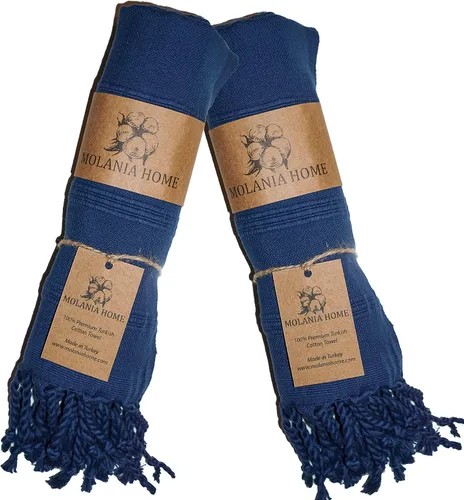 Juego de 2 toallas de mano turcas (16 x 40) | Toallas turcas 100% algodón orgánico para baño | Toallas de mano decorativas de cocina | Uso para