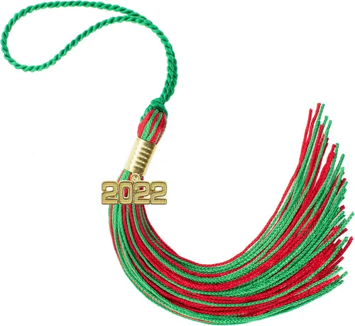 Miniatura 102 de Borla de graduación Aqua 2022, todos los colores escolares disponibles, fabricada en Estados Unidos