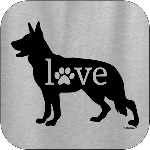 Miniatura 2 de ThisWear Sudadera con capucha con estampado de patas de perro y pastor alemán