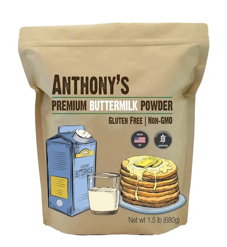 Anthony's Suero de leche en polvo de alta calidad, 1.5 libras, sin gluten, sin OMG, fabricado en Estados Unidos, apto para dieta cetogénica, sin