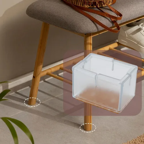 Miniatura 4 de Antrader - Almohadillas antideslizantes de fieltro para proteger el piso, muebles, sillones, patas de mesa y de sillas, Transparente