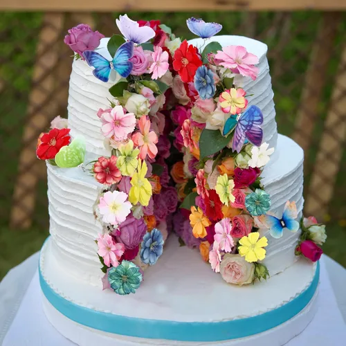 Miniatura 4 de Canlierr Juego de 100 mariposas de organza con cabeza floral sintética para manualidades, 50 cintas pequeñas 3D, 50 mini flores de imitación