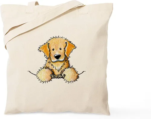 Miniatura 15 de CafePress Golden Retriever - Bolsa de lona natural para mamá, bolsa de compras reutilizable