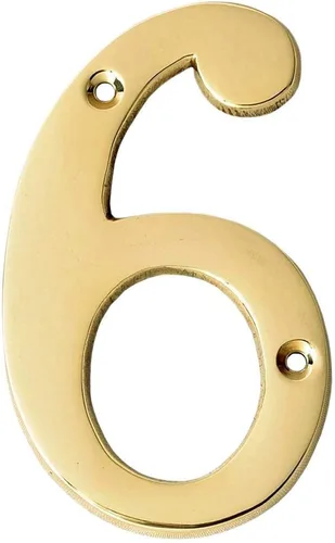 Miniatura 4 de Motif - Números de buzón de latón macizo lacado pulido de 4 pulgadas para exteriores, placas de dirección para números de casa, decoración al aire