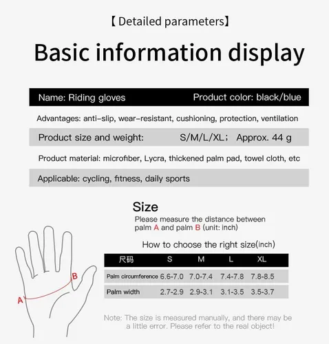 Miniatura 7 de Guantes de ciclismo sin dedos para hombres y mujeres guantes de bicicleta para hombres Accesorios de bicicleta de ciclismo, guantes para bicicleta