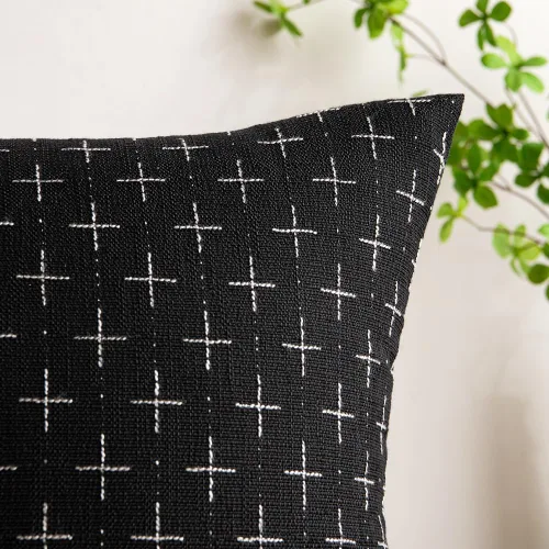 Miniatura 102 de MIULEE - Juego de 2 fundas de almohada decorativas de lino de arpillera navideñas, modernas, estilo campestre, rústicas, tejidas, con textura
