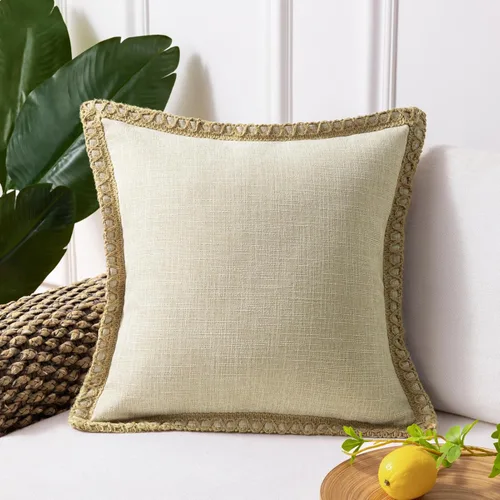 Miniatura 54 de Phantoscope Farmhouse - Fundas de almohada decorativas para exteriores, Poliéster & Mezcla de poliéster, Beige, 18" x 18