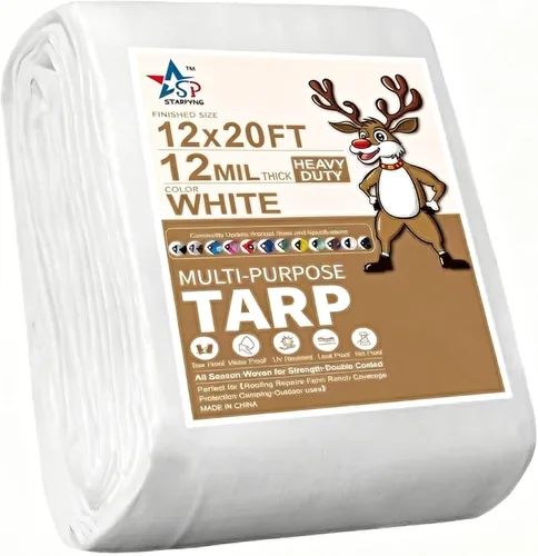 Miniatura 12 de STARPYNG -Lona de polietileno resistente, impermeable, resistente a los rayos UV, resistente a la intemperie, para automóviles, barcos, patios