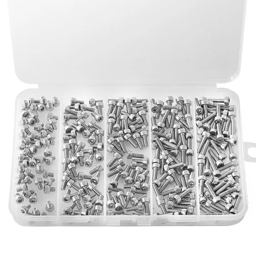 Miniatura 6 de Tornillos de cabeza hexagonal M3 x 0.157 in, 0.236 in, 0.315 in, 0.394 in, 0.472 in, acero inoxidable 304, máquina métrica totalmente roscada