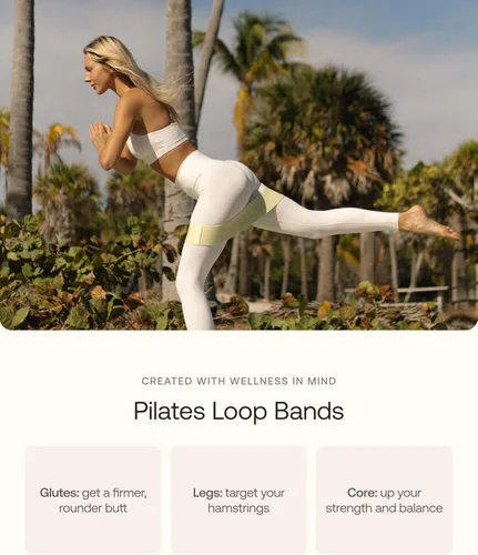 Miniatura 4 de BetterMe - Kit de viaje de pilates – Bandas de bucle de pilates, bandas de peso y resistencia – Kit de pilates portátil para mujer – Juego compacto