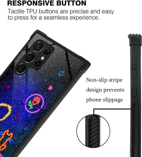 Miniatura 23 de CARLOCA Funda compatible con Samsung Galaxy S22 Ultra, diseño gráfico de Star Howling Wolfs Samsung Galaxy S22 Ultra, diseño gráfico, a prueba