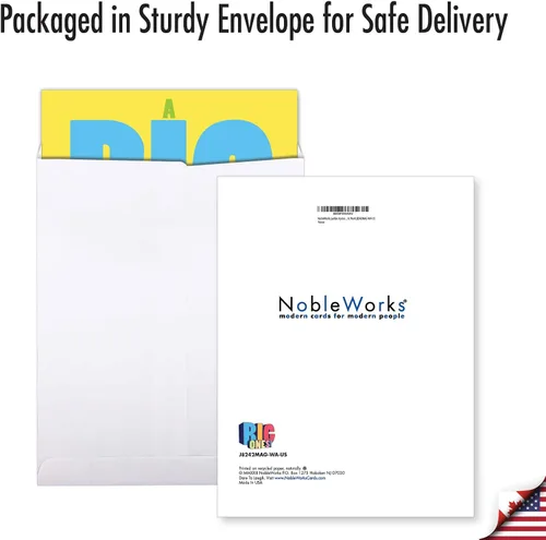 Miniatura 5 de NobleWorks Divertida tarjeta de notas de aniversario de trabajo de 6º hito de nosotros de 8.5 x 11 pulgadas con sobre para hombres, mujeres