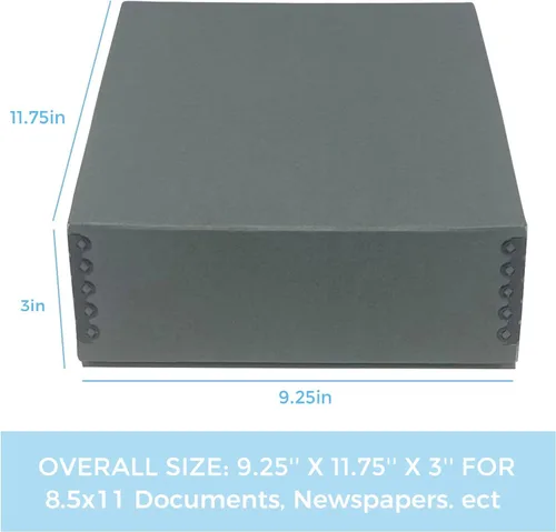 Miniatura 23 de Lineco Archival Caja de almacenamiento para impresión de 13x19 pulgadas, diseño frontal abatible, 13 1/2 x 19 1/2 x 3 pulgadas, color exterior: negro