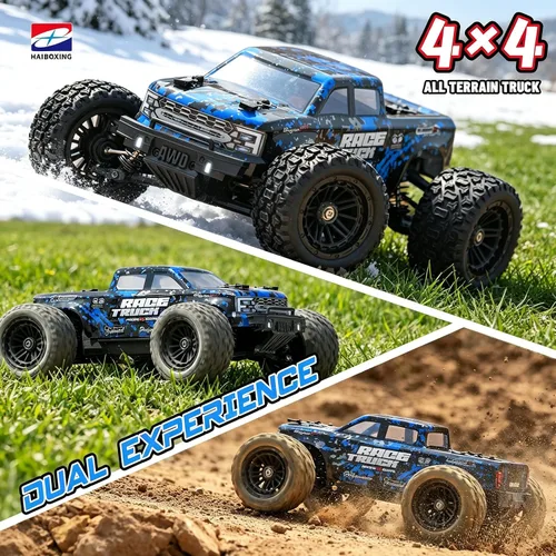 Miniatura 2 de HAIBOXING Autos RC a escala 1/18 4WD todoterreno Monster Trucks con 36+KM/H de alta velocidad, 2.4 GHz control remoto, vehículos eléctricos todo
