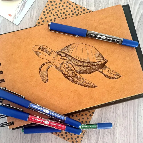 Miniatura 5 de uni-ball Eye Ocean Care UB-150ROP - Bolígrafo de punta redonda de 0.020 in para escritura suave, dibujo, arte y colorear, resistente a