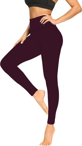 Leggings suaves para mujer, cintura alta, control de abdomen, no se transparentan, pantalones de yoga para entrenamiento