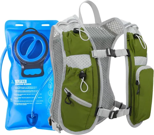 Miniatura 16 de Chaleco de correr para mujeres y hombres, mochila de hidratación para correr, chaleco para corredores, chaleco de hidratación, con soporte frontal