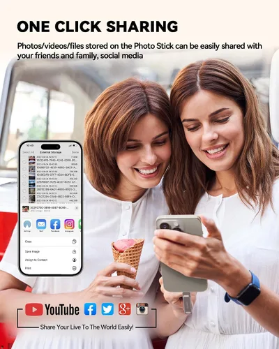 Miniatura 6 de Dispositivo de Fotos para iPhone de 256GB con Certificación MFi, Unidad Flash USB para Respaldo de Fotos/Videos, Memoria USB de Alta Velocidad