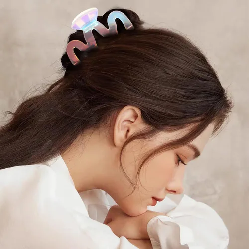 Miniatura 9 de Pinzas de garra para el cabello - Pinza de 3.35 pulgadas para mujeres con cabello grueso - Accesorios para mujeres y niñas - 3 piezas de pinzas