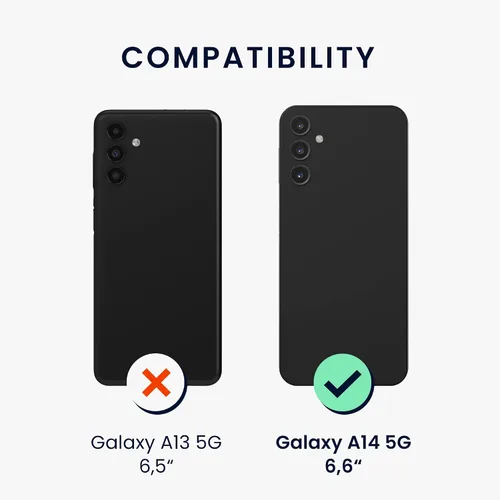 Miniatura 2 de kwmobile Funda Compatible con Samsung Galaxy A14 5G - Funda de teléfono de TPU y silicona con acabado suave - Verde Lima