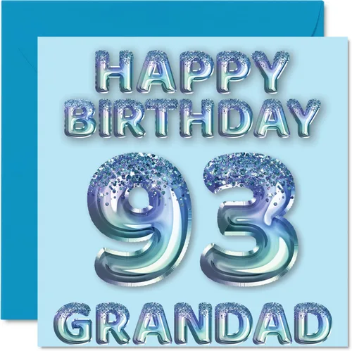 Miniatura 197 de Stuff4 Tarjeta de primer cumpleaños para niños, globo de fiesta con purpurina azul, tarjetas de feliz cumpleaños para niño de 1 año, nieto, hijo, 57