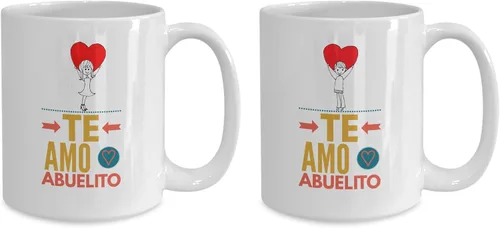 Miniatura 2 de Regalo para abuelo Taza de Cafe para abuelito Perfecto regalo para tu tata, bisca abuelo y padrinos Vaso con afirmaciones positivas