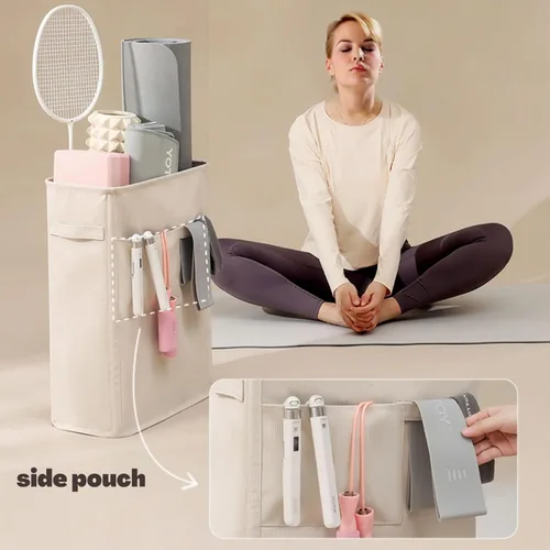 Miniatura 5 de Estante de almacenamiento para gimnasio en casa, organizador de entrenamiento, equipo de ejercicio para correas de esterilla de yoga, tapete de yoga