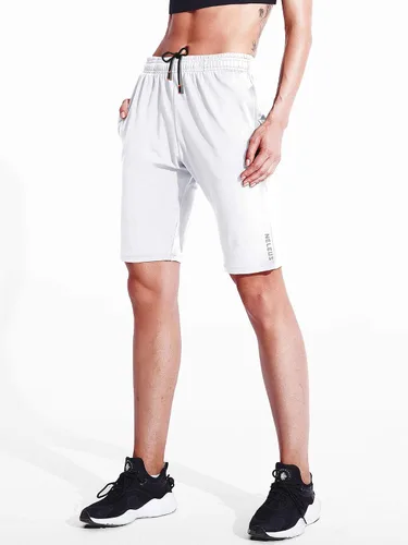 Miniatura 12 de NELEUS Pantalones cortos de correr ligeros para mujer, pantalones cortos atléticos de entrenamiento para yoga con bolsillo