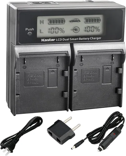 Kastar Cargador rápido dual LCD para baterías Canon BP-A30, BP-A60, BP-A90, CG-A10, CG-A20 cargador y cámaras Canon EOS C200, C200B, C220B, XF705 4K