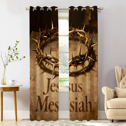 Miniatura 85 de Shrahala Art Nouveau Floral Pattern Blackout Curtain Tiers, Delicate Vine and Flower Design Kitchen Valance Light Blocking Tier Drapes with Rod