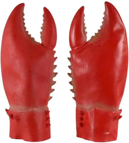 Guantes de mano grandes de látex para disfraz de cosplay, Rojo -