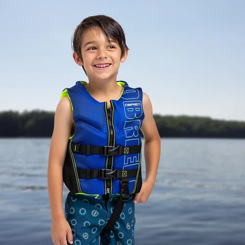 Miniatura 2 de O'Brien Chaleco salvavidas CGA con espalda en V Flex para niños, color azul