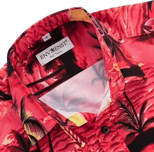 Miniatura 4 de ENVMENST Hawaiian Shirt for Men Short Sleeve Beach Printed Summer Button Down Aloha Shirt(S-3XL)