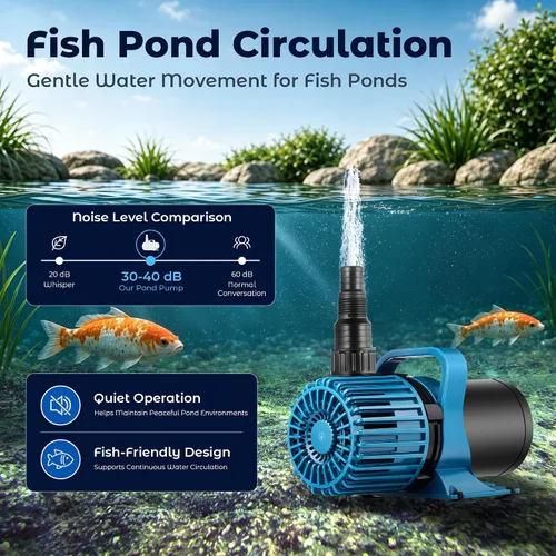 Miniatura 3 de TONGCHANT Bomba de estanque, 1600 GPH y elevación de 14 pies, bomba de agua sumergible de 100 W para fuente de estanque de peces, cascada y función