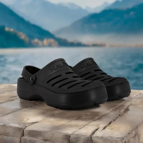 Miniatura 2 de Nautica Zuecos para hombre, sandalias deportivas deportivas, sin cordones con correa trasera ajustable, (zapatos de aguapantuflas peludas) River Edge