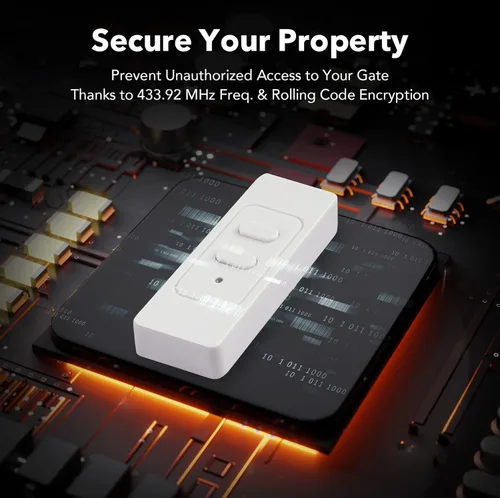 Miniatura 4 de CO-Z WWS1 Mando a distancia para abridor de puerta para sistema automático de operador de puerta corredera oscilante, control de teclado de 433,92