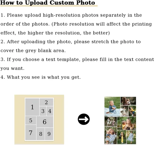 Miniatura 4 de CCWACPP - Impresiones de lienzo de collage con tus fotos para familia, boda, bebé, mascota, perro, imagen en lienzo personalizada, foto Plantillas-13