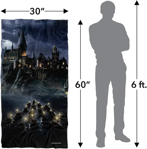 Miniatura 6 de LOGOVISION Harry Potter Arrival at Hogwarts - Toalla de playa con licencia oficial de 30 x 60 pulgadas