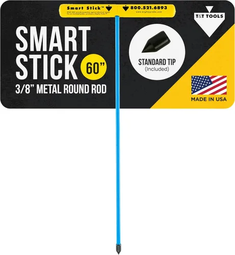 Miniatura 8 de T&T Tools Sonda de Suelo de Metal Smart Stick de 72 Pulgadas – Varilla de Metal Redonda Resistente de 3/8" con Mango en T para Penetrar el Suelo