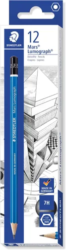 Miniatura 8 de STAEDTLER Mars Lumograph 8B Lápiz de dibujo de grafito, suave, resistente a la rotura, 12 unidades, 100-8B
