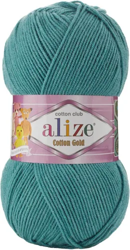 Miniatura 36 de 55% algodón 45% acrílico Alize Cotton Gold Yarn 1 madeja/bola 3.53 oz 360 yardas (1-crema)