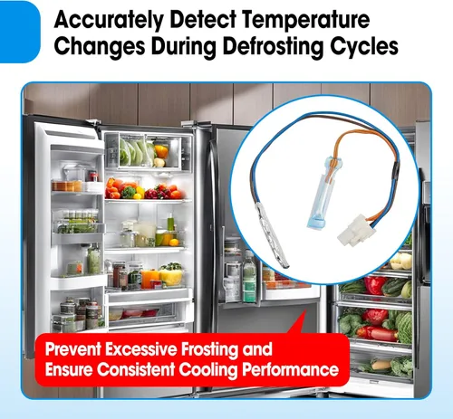 Miniatura 4 de La asamblea del sensor de temperatura de descongelación del refrigerador reemplaza 6615JB2005H 1266868 6615JB2005M AP4438477 PS2451792 EAP2451792