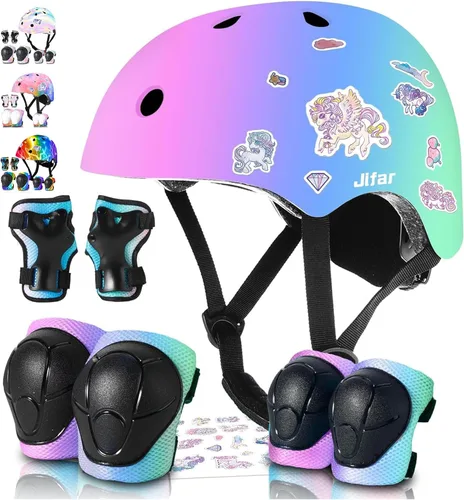 Miniatura 10 de Kids Bike Helmet and Pad Set for Girls Boys Ages 2-3-5-8-14, Adjustable Toddler Youth Helmet with Knee & Elbow Pads for Bicycle, Skating, Scooter